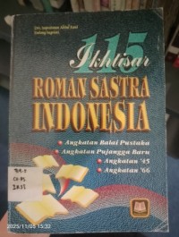 Image of 115 IKHTISAR ROMAN SASTRA INDONESIA