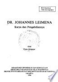 Image of Dr. Johannes Leimena, karya dan pengabdiannya