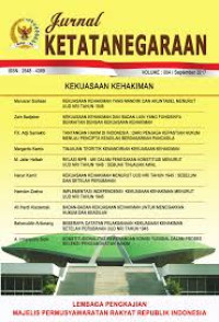 Image of Jurnal Ketatanegaraan Volume :004 / September  2017