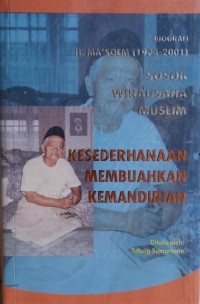 Image of KESEDERHANAAN MEMBUAHKAN KEMANDIRIAN
