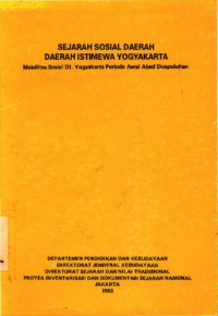 Image of sejarah sosial daerah daerah istimewa yogyakarta